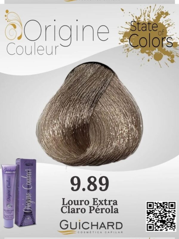 Coloração Capilar Origine  Couleur: Louro Extra Claro Perola 9.89 60g- Guichard