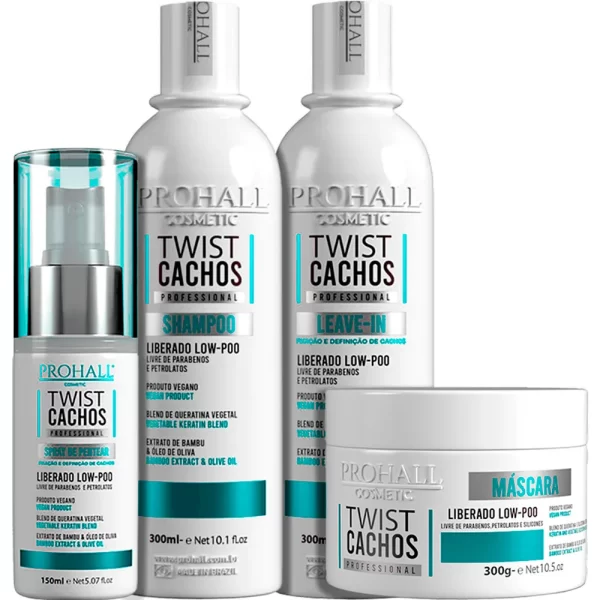 Kit Cabelo Cacheado Prohall Ultra Hidratante Twist Cachos