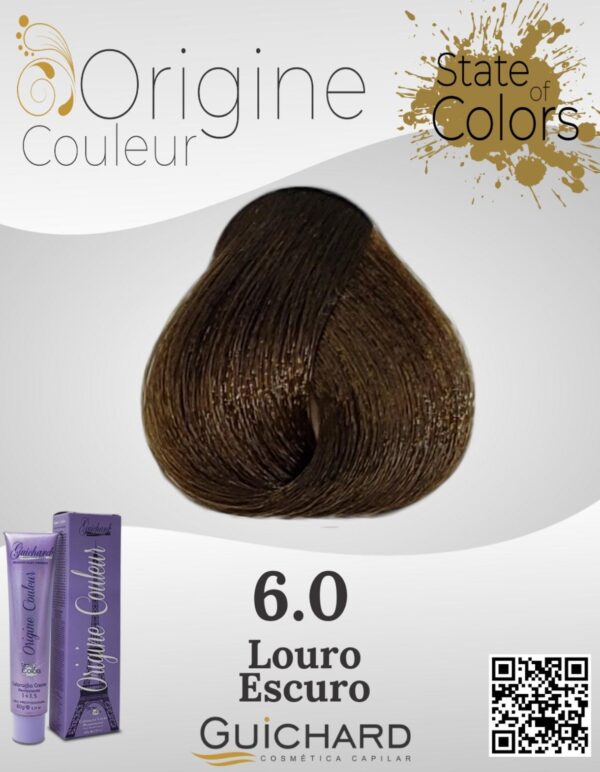 Coloração Capilar Origine  Couleur 60g: Louro Escuro 6.00-GUICHARD - Image 2