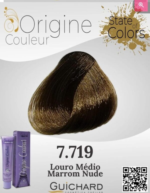 Coloração Capilar Origine Couleur 60g: Louro Escuro Marron Nude 6.719-Guichard