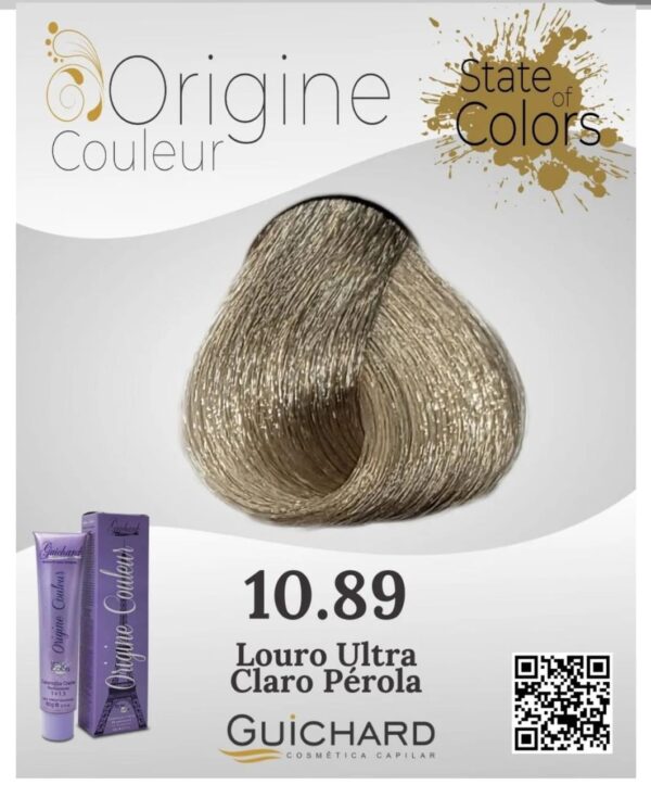 Coloração Capilar Origine Couleur 60g: Louro Ultra Claro Perola 10.89-Guichard - Image 2